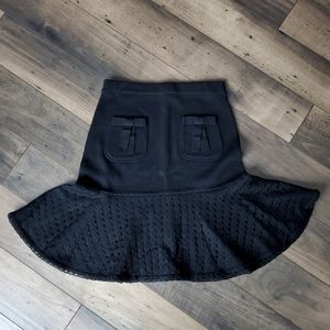 Alannah Hill Black Knit Peplum Pocket Skirt